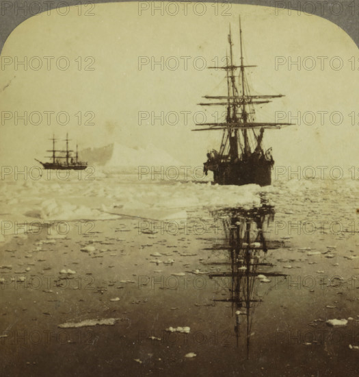 Whalers 'Diana' and 'Nova Zembla' sailing near Dexterity Harbour, Baffin Island, Whalers 'Diana'