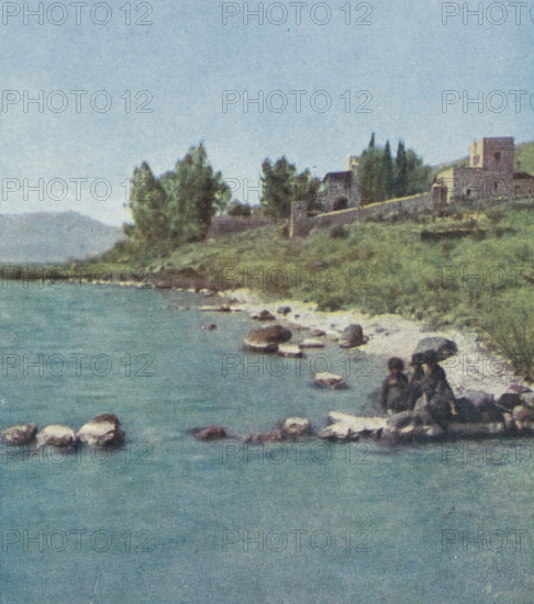 View of the former Bethsaida on the Sea of Tiberias, Bethsaida, Series 27 Palästina 1 No. 175-180,