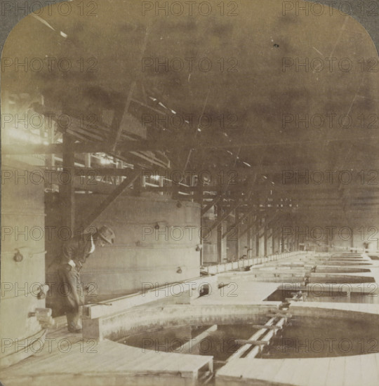 Precipitating Vats at the Robinson mine, Johannesburg, Precipitating Vats - extracting Gold from