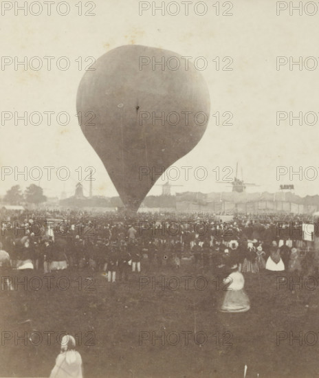 Ascent of Nadar's hot air balloon 'le Géant' on September 14, 1865, Giant balloon 'le Géant' by