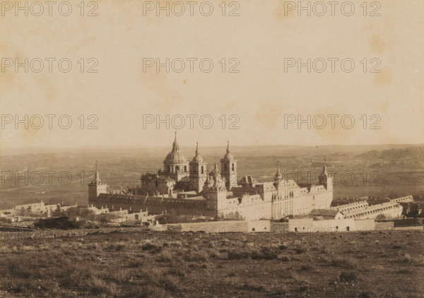 Escorial, el Monasterio desde la presa del Romeral, View of the Escorial near San Lorenzo de El