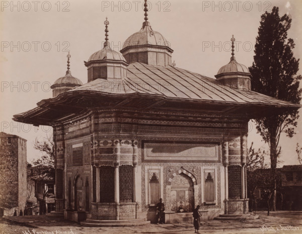 Fountain of Sultan Ahmed III in Istanbul, Fontaine Ahmed, photograph, number: '163.', photographer: