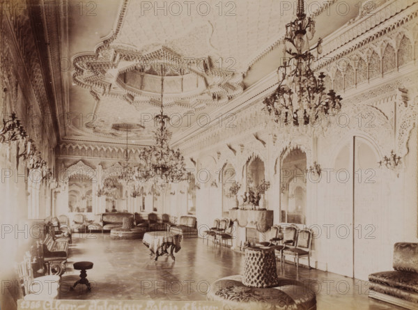 Alger, interior Palais d'hiver, Interior of the Dar Hassan Pacha in the Kasbah of Algiers,
