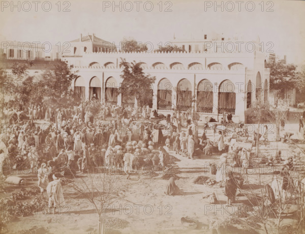 Tunis, marché Arabe, Market in Tunis, photograph, number: '354', photographer: Neurdein Frères,