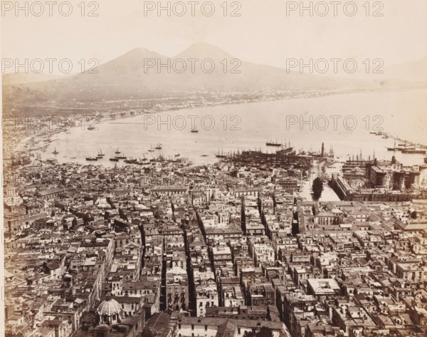 View over the Bay of Naples and Mount Vesuvius from the (former) Carthusian Monastery of Saint