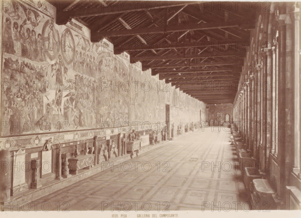 Galleria del Camposanto, Corridor in the Camposanto in Pisa, Italy, Pisa, photograph, number: '1020