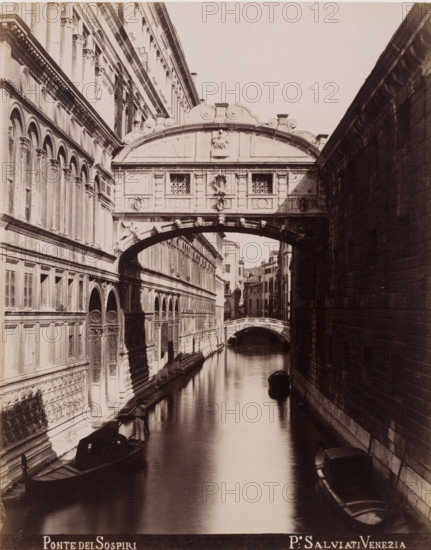 Ponte dei Sospiri, Bridge of Sighs in Venice, photograph, inscription: 'Venetie', photographer: