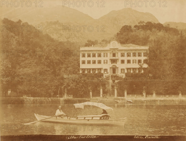 Villa Carlotta, Villa Carlotta on Lake Como, Tremezzo, Italy, photograph, publisher: Bosetti, 1851