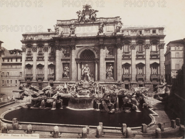 Fontana di Trevi (Roma), View of the Trevi Fountain in Rome, Italy, photograph, number: 'No 1044.',
