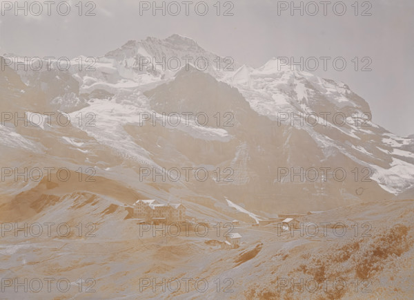 Kleine Scheidegg, View of the Kleine Scheidegg in the Bernese Alps, photograph, number: '3678.',