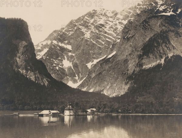 St. Bartholomew's Church on the western shore of the Königssee near Berchtesgaden, in the