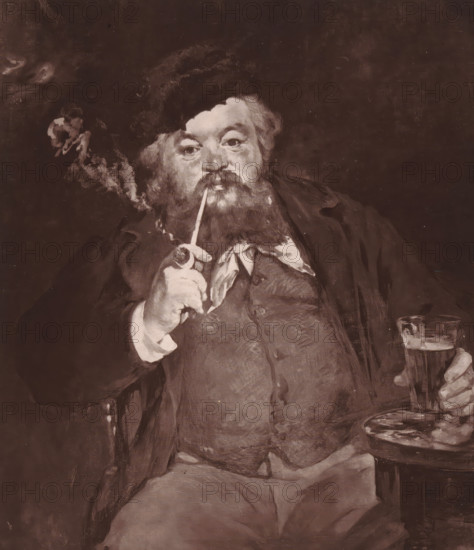 Reproduction of Le Bon Bock by Édouard Manet, Le Bon Bock, reproduction, page, photomechanical