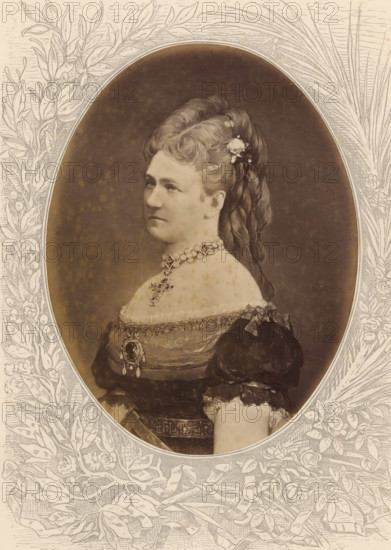 Karoline, Queen of Saxony, Photo reproduction of a painted portrait of Carola, photograph,