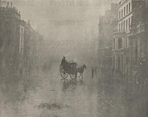 Carriage on the street in London, 'Fine day in London', photomechanical print, photographer: Hector