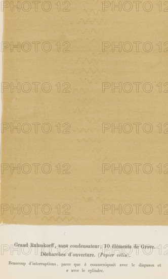 Registration of electricity waves generated by a spark inductor, Grand Ruhmkorff, sans