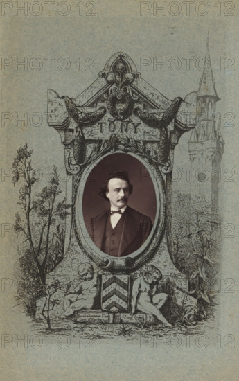 Portrait of Anton Bergmann, page, photomechanical print, c. 1871 - in or before 1875, paper,