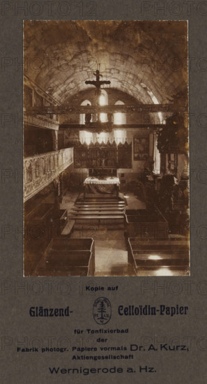 Interior of St. John's Church in Wernigerode, photograph, page, photographer: Hermann Günther,