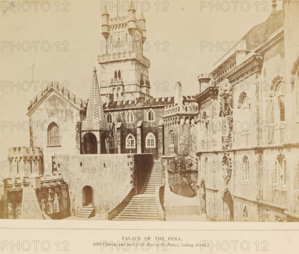 Palace of the Pena (Old church, and part of the Face of the Palace, looking north), View of the