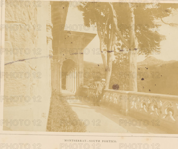 South portico of the Palácio de Monserrate near Sintra, Montserrat - South Portico, photograph,