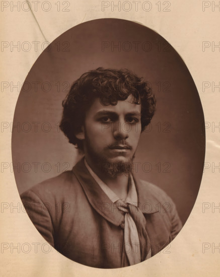 Portrait of Albert Lambert, page, photomechanical print, photographer: Félix Nadar, cliché maker: