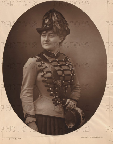 Portrait of Grisier-Montbazon, page, photomechanical print, photographer: Félix Nadar, cliché
