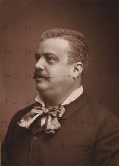 Portrait of Jules Danbé, page, photomechanical print, photographer: Félix Nadar, cliché maker: