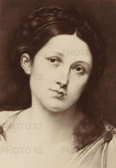 A. Varotari: Study Head, Photographic reproduction of a painting of a portrait study by Padovanino,