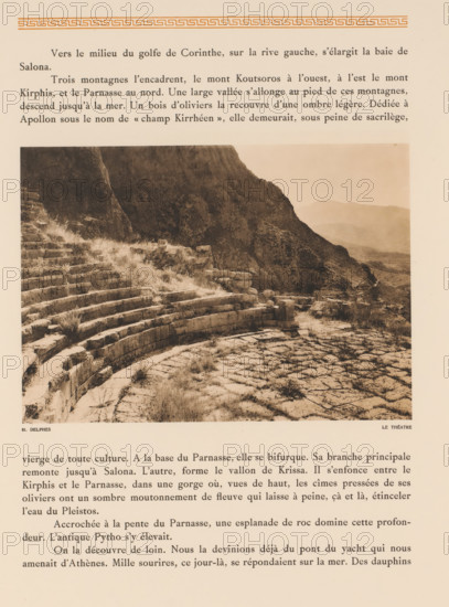 Delphes, le théatre, Amphitheater in Delphi, page, photomechanical print, number: '81.',