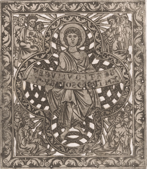 Part of the crown of Charlemagne, Facsimile of the plates of the crown of Charlemagne, print,