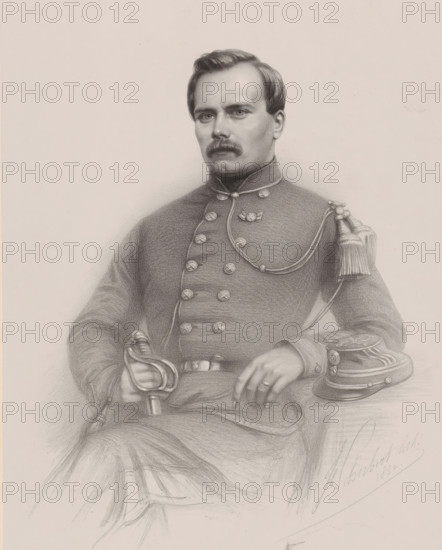 Portrait of an unknown man, print, printmaker: Joseph Schubert, printer (person): Simonau & Toovey,