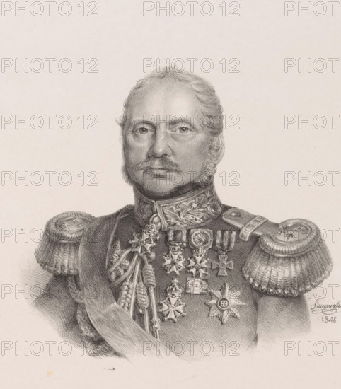 Portrait of Frederik Carel List, print, printmaker: Christian Heinrich Gottlieb Steuerwald,