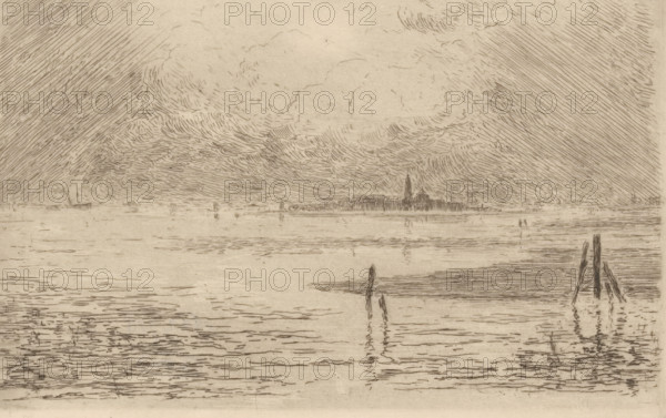 View of the Venice Lagoon, print, number: '409', printmaker: Carel Nicolaas Storm van 's-Gravesande