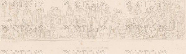 Depiction from Der Ring des Nibelungen, Four scenes from Der Ring des Nibelungen, print,