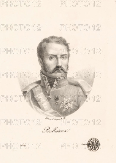 Ballesteros, Portrait of the Spanish general Francisco Ballesteros, print, Series number, 38,