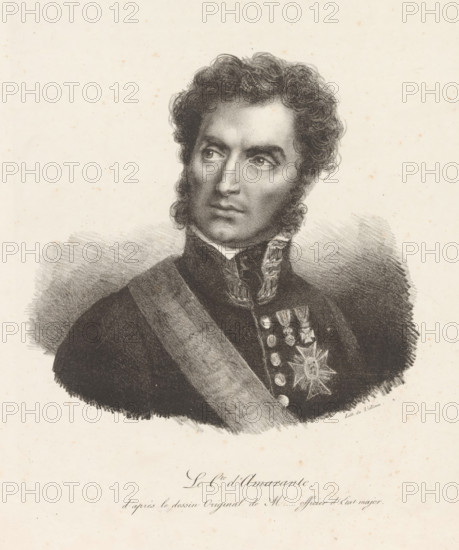 Le cte. d'Amarante, d'après le design original de Mr. ....officer d'etat major, Portrait of