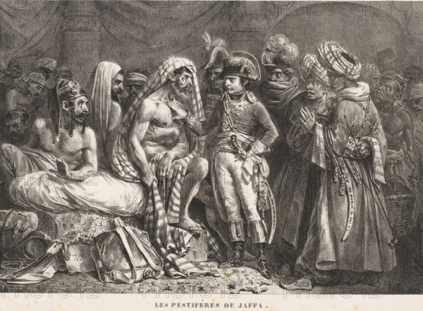 Les pestiférés de Jaffa, Napoleon visits the sick in the plague house in Jaffa, Histoire de