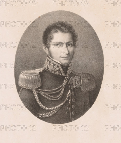 Portrait of Antoine-Henri Jomini, print, printer (person): Gottfried Engelmann, Paris, 1816 - 1839,