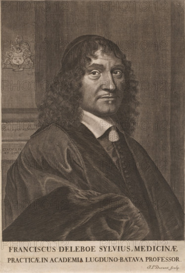 Franciscus Deleboe Sylvius, medicinae, Portrait of Franciscus de le Boë Sylvius at the age of 45,