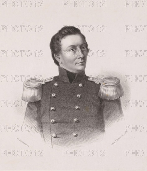 Portrait of PCL Eikendal, print, printmaker: Johan Hendrik Hoffmeister, Netherlands, printer