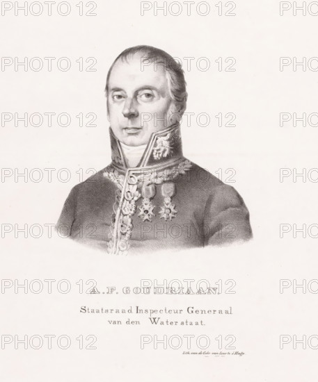 Portrait of Adrianus François Goudriaan, print, printmaker, printer (person), The Hague, paper,
