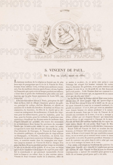 Portrait of Vincentius a Paulo, S. Vincent de Paul, Gallery of medals with French greats, Galerie