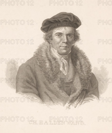 Portrait of Christian Haldenwang, print, printmaker: Charles Louis Schuler, 1827, paper, etching,