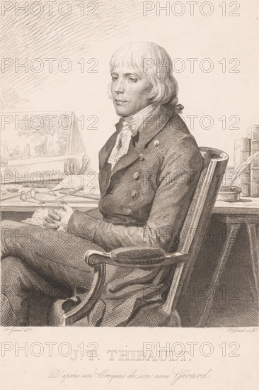 Portrait of Jean-Thomas Thibault, print, printmaker: Alexis François Girard, after drawing by