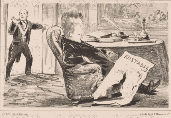 Cartoon regarding the separation of the Schiedam electoral district, The influence of Schiedam in