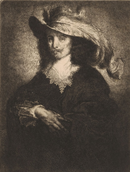Nobleman from the time of Louis Frédérique Émile Auguste O'Connell-Miethe, paper, etching,