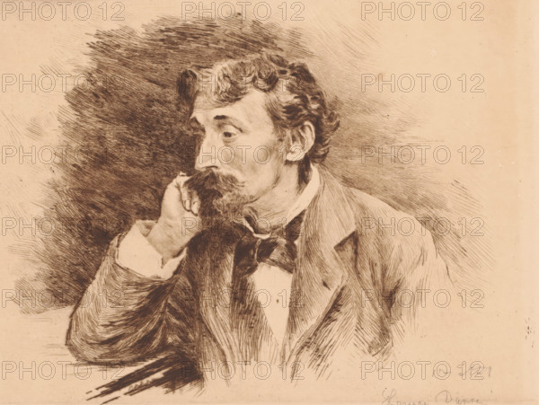 Portrait of Louis Artan de Saint-Martin, print, annotation: '1re état', printmaker: Louise Danse