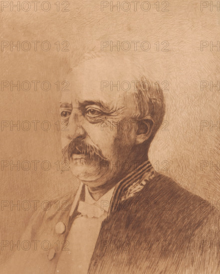 Portrait of Jules Audent, mayor of Charleroi, three-quarters to the left, print, annotation: '1er