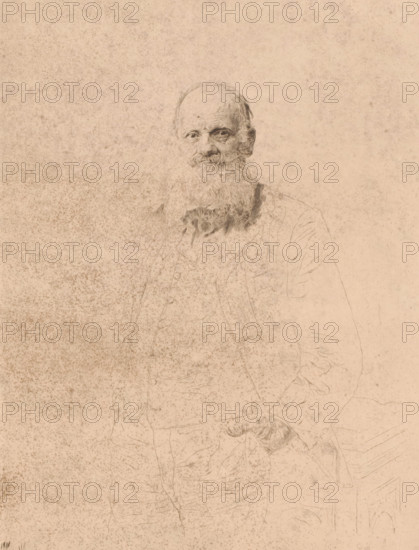 Self-portrait, print, annotation: '1er état, deux epreuves de cet etat', printmaker: Auguste Danse