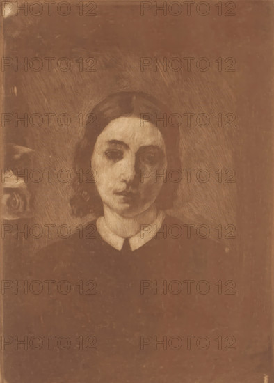 Portrait of Adèle Meunier-Danse, wife of the artist, Portrait de ma femme, print, annotation: '1er