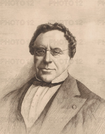 Portrait of Emile Masquelier, alderman of Mons, print, annotation: '1er état', printmaker: Auguste
